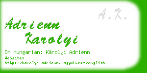 adrienn karolyi business card